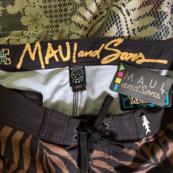 Maui & Sons Boardshorts   SZ 38" Waist   Baltic   New With Tags - Picture 4 of 4
